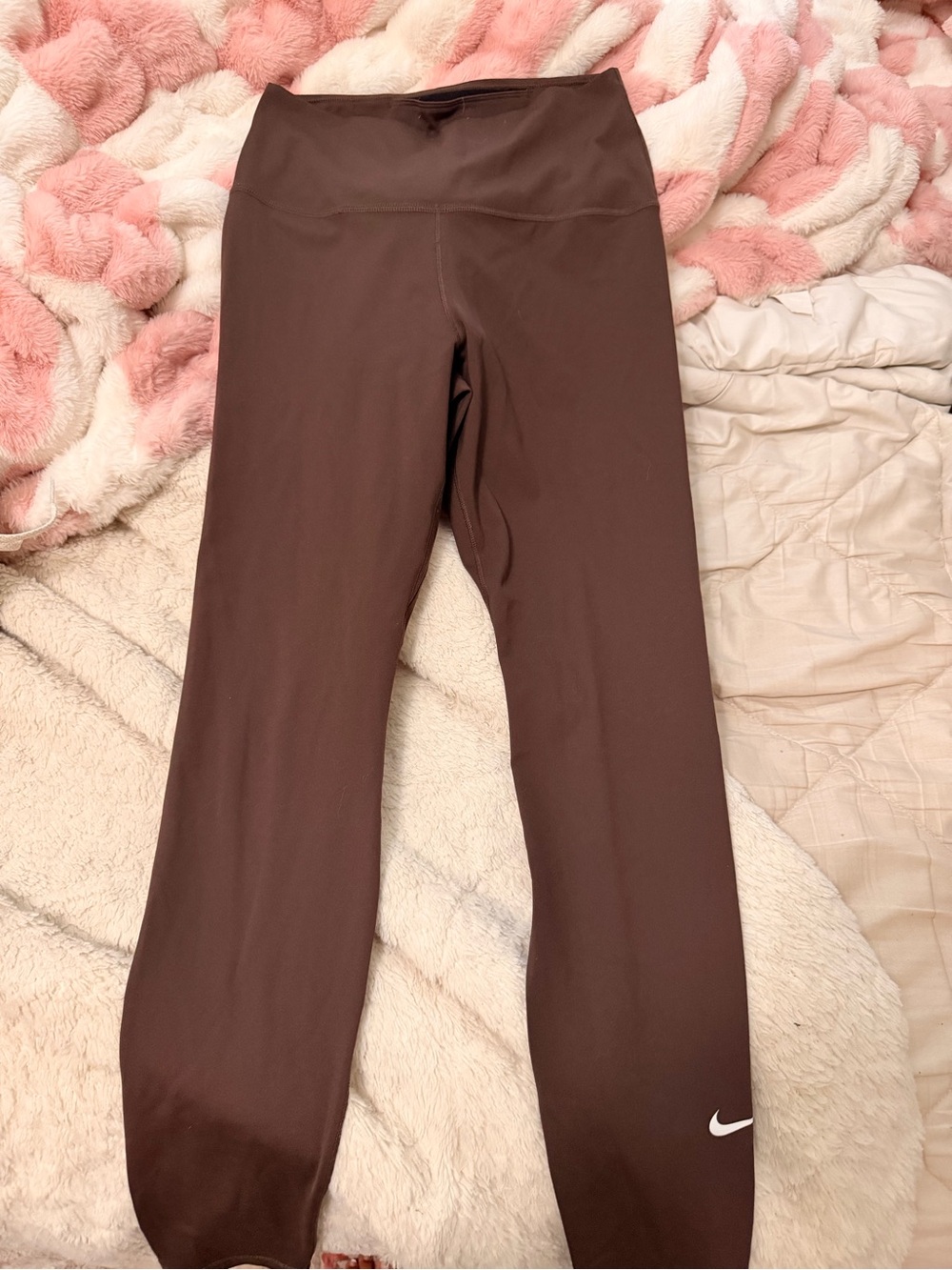 Nike Brown Women's Stretch Leggings with Swoosh
